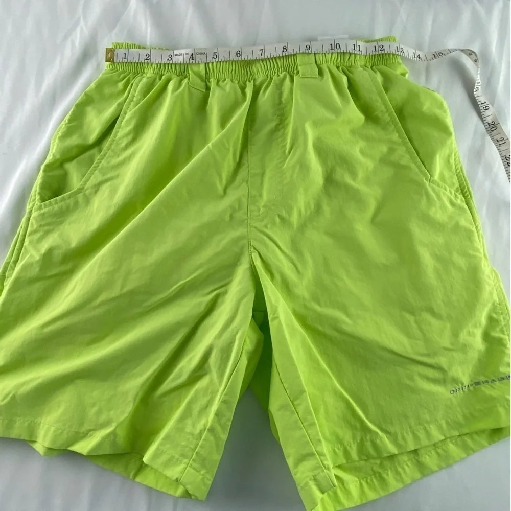 Columbia PFG neon green swim trunks, Small
